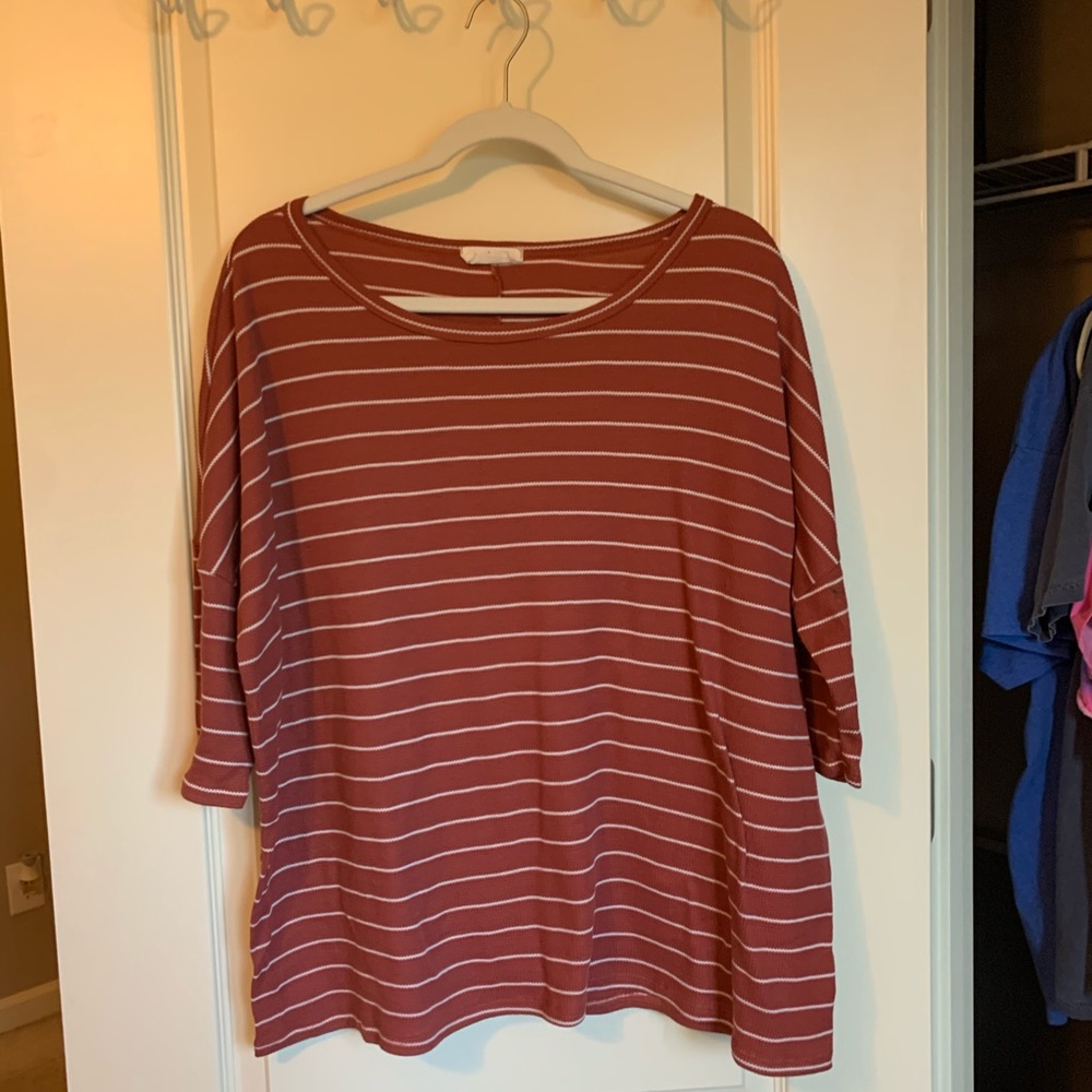 Striped red top
